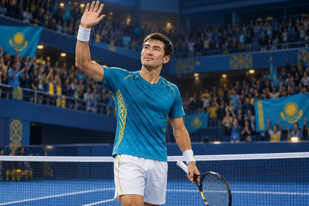 Иллюстрация к новости: Кукушкин начал прощальный Almaty Open с победы на двух тай-брейках
