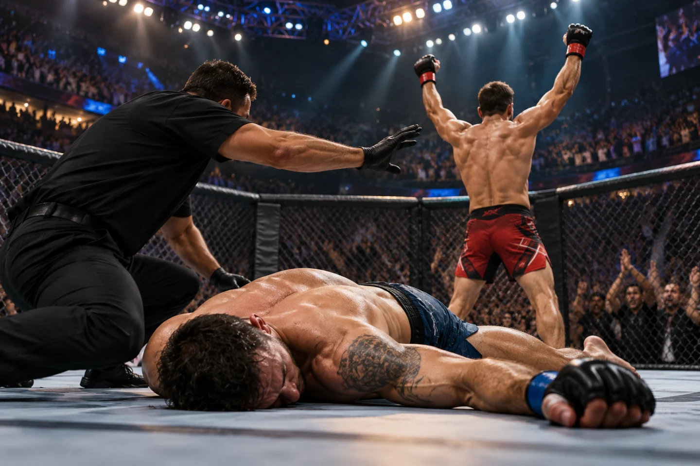 Иллюстрация к новости: UFC 332 установил рекорд по числу нокаутов за вечер