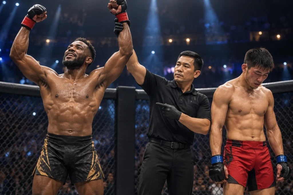 Иллюстрация к новости: Филемон Битрус Джеб победил Ганбаатара на ONE Friday Fights 174