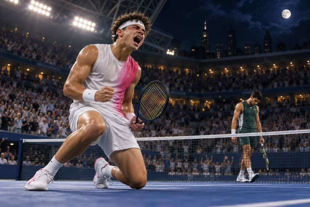 Иллюстрация к новости: Шелтон остановил Алькараса в четвертьфинале US Open