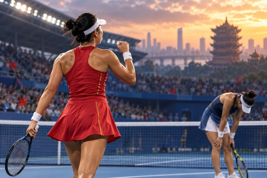 Иллюстрация к новости: Ши Хань прошла Эалу в первом круге Wuhan Open