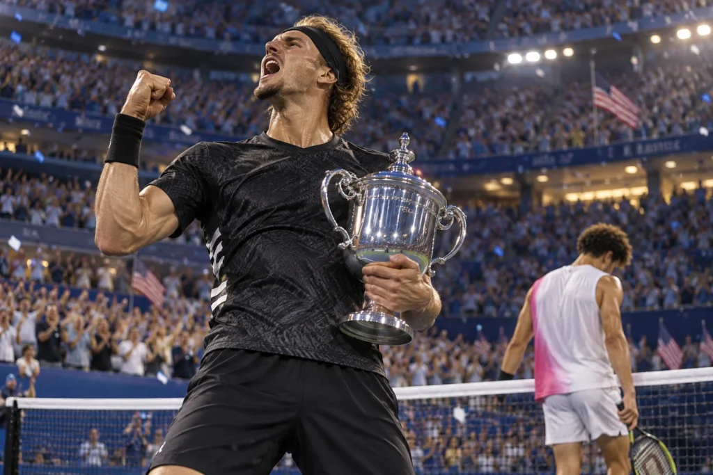 Иллюстрация к новости: Александр Зверев стал чемпионом US Open 2026 года